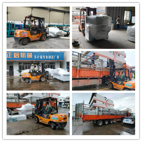 2021年7月19日發(fā)往云南西雙版納-ZQ200圓木多片鋸、ZQ150邊皮鋸、’ZQ600清邊鋸、ZQ300型全自動(dòng)原木截?cái)鄼C(jī)、重型堆料上料輸送架