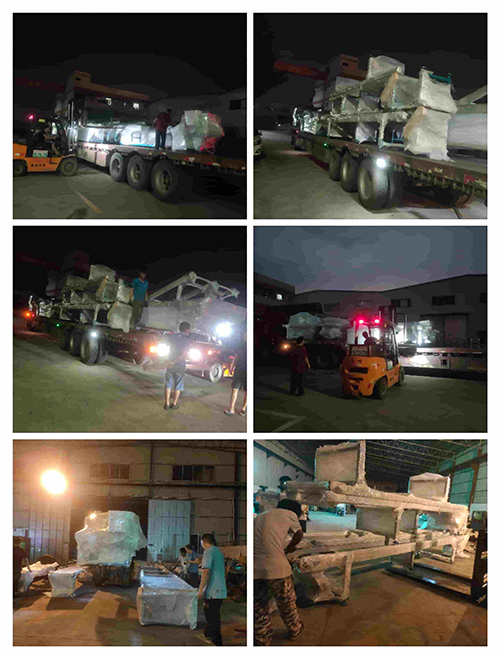 2021年9月28日發(fā)安徽宿松-ZQ250圓木多片鋸、ZQ150方木多片鋸、300圓木截?cái)噤?、斜坡上料架、圓木出料架、方木自動出料架、ZQ600清邊多片鋸