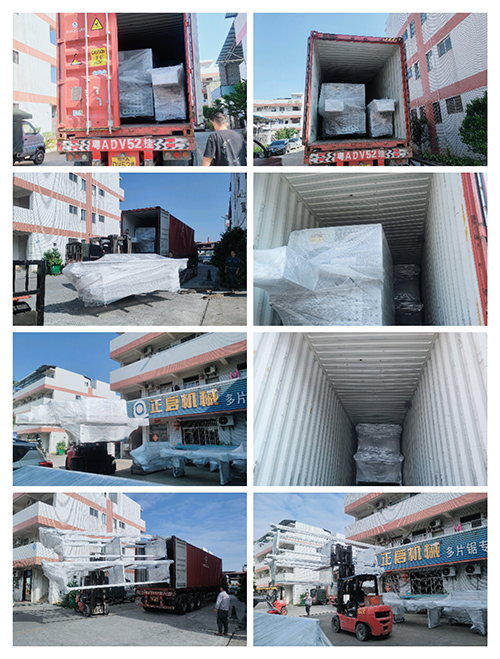 2023年10月12日發(fā)捷克裝柜 1號柜-ZQ400圓木多片鋸、圓木堆料架2個、縱向傳送架