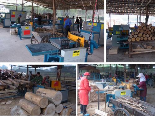 原木方木多片鋸安徽蕪湖客戶加工現(xiàn)場